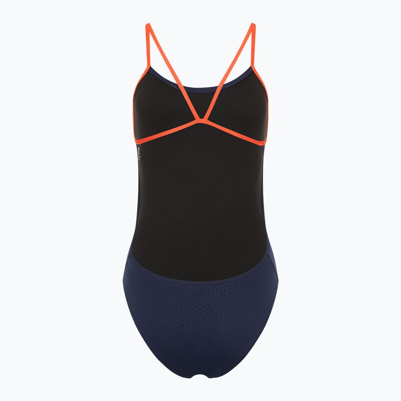 Strój pływacki jednoczęściowy damski TYR Hexa Cutoutfit navy/orange 2