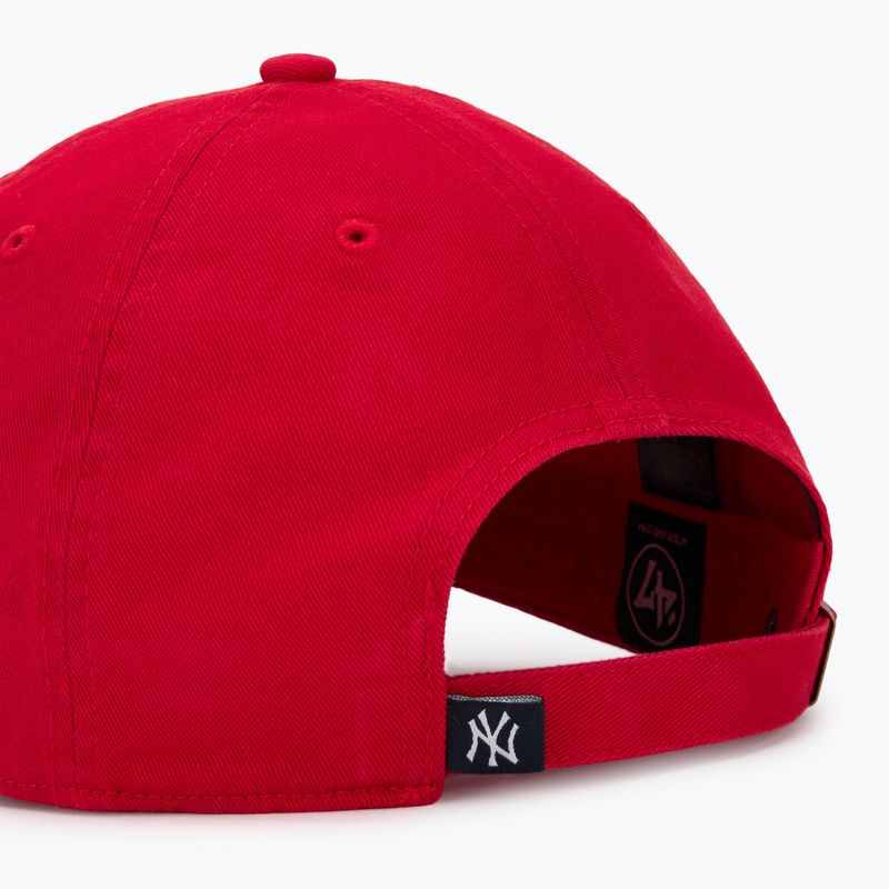 Czapka z daszkiem 47 Brand MLB New York Yankees CLEAN UP red 4