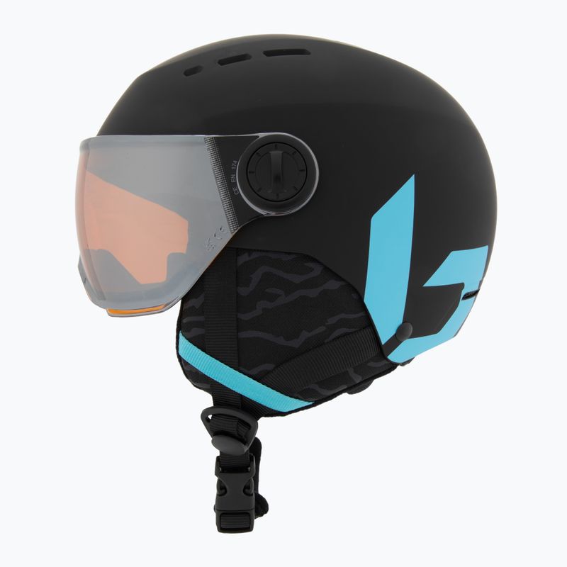 Kask narciarski dziecięcy Bollé Quiz Visor Jr black/blue matte/orange gun 3