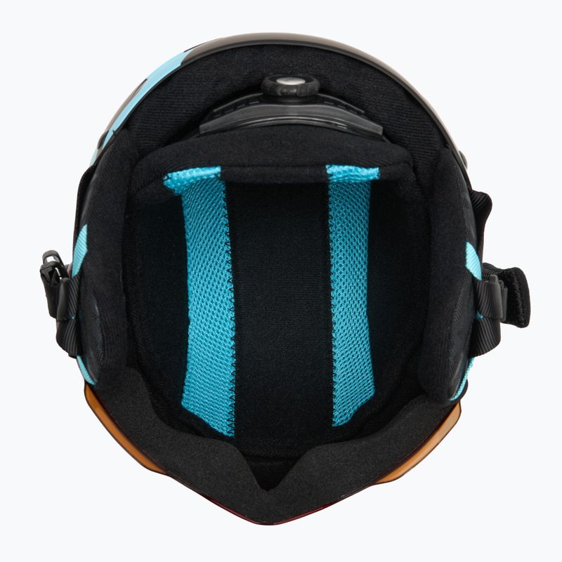 Kask narciarski dziecięcy Bollé Quiz Visor Jr black/blue matte/orange gun 5