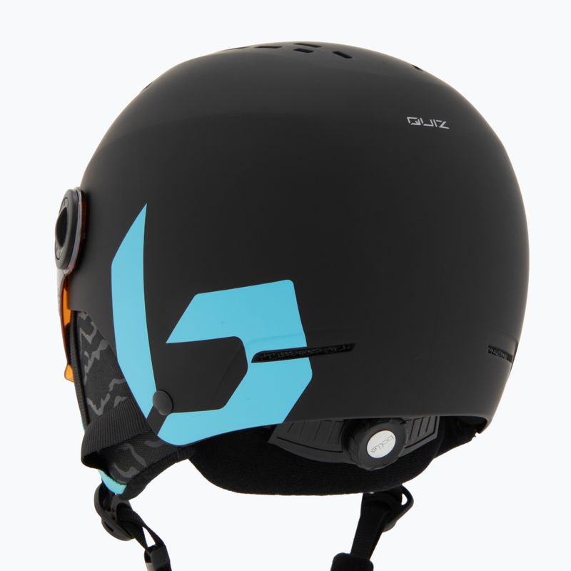 Kask narciarski dziecięcy Bollé Quiz Visor Jr black/blue matte/orange gun 8