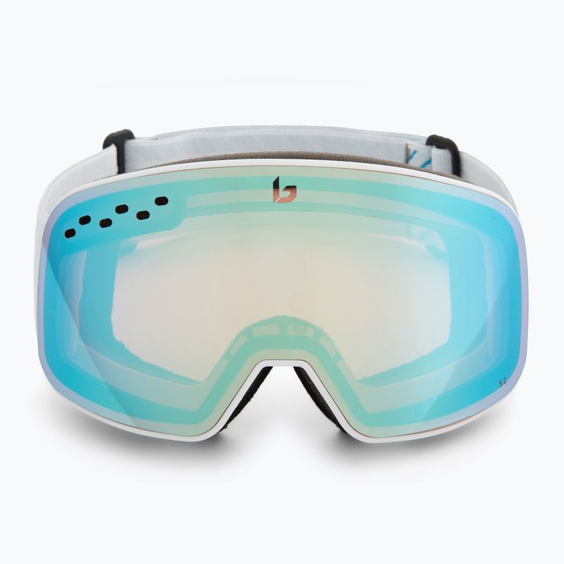 Gogle narciarskie Bollé Nevada Small white metalic blue matte/azure 2