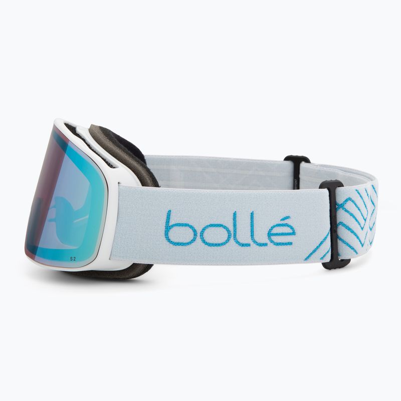 Gogle narciarskie Bollé Nevada Small white metalic blue matte/azure 4
