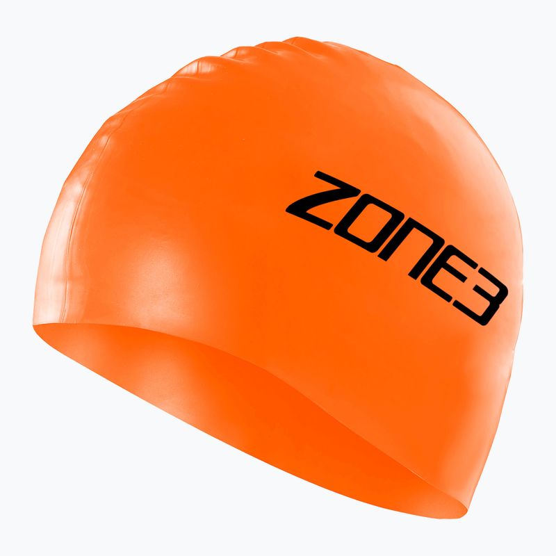 Czepek pływacki ZONE3 Silicone Swim high vis orange 2