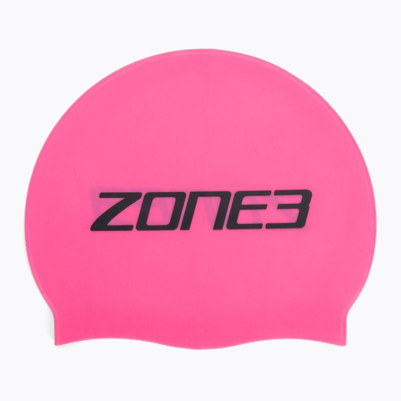 Czepek pływacki ZONE3 Silicone Swim high vis pink