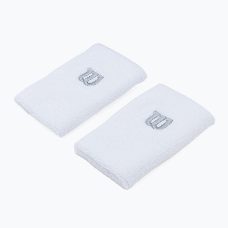 Frotki na nadgarstek Wilson Extra Wide Wristband 2 szt. white/white/trade winds