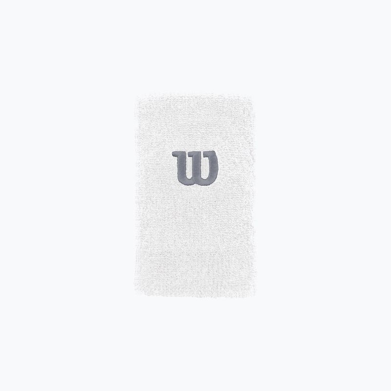 Frotki na nadgarstek Wilson Extra Wide Wristband 2 szt. white/white/trade winds 3
