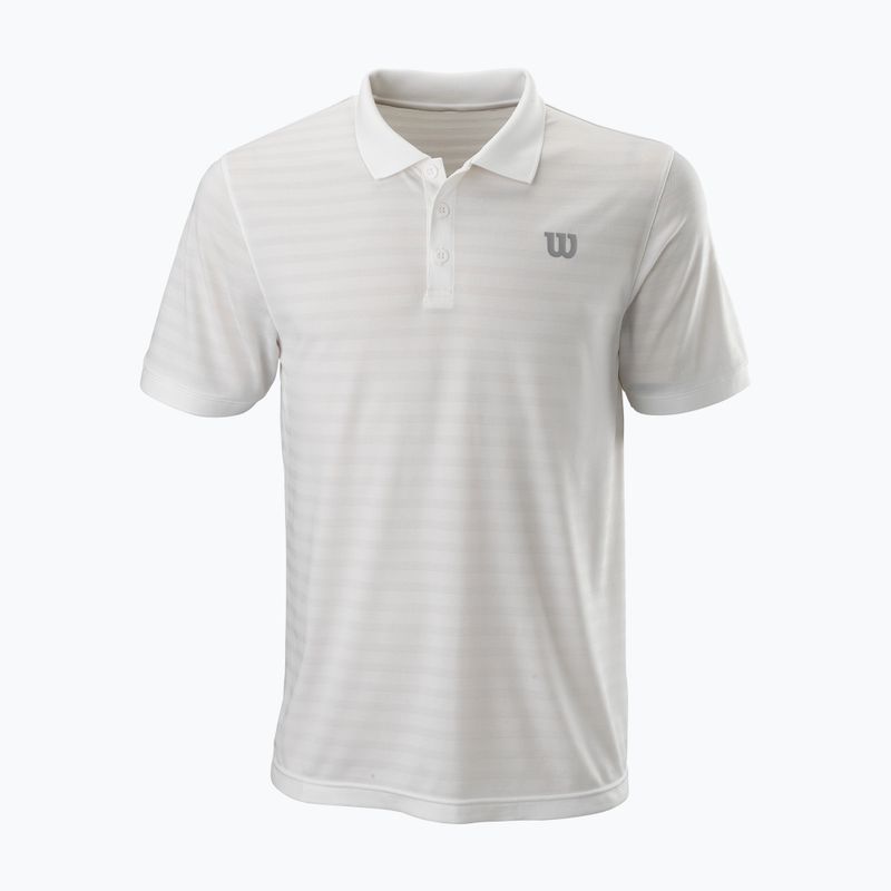 Koszulka tenisowa męska Wilson Stripe Polo white