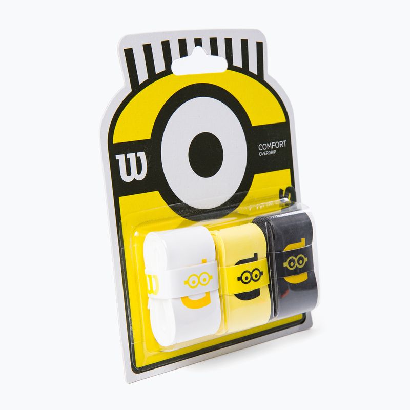 Owjki do rakiet tenisowych Wilson Minions Overgrip 3 szt. black/white/yellow