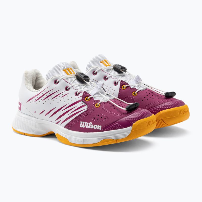 Buty do tenisa dziecięce Wilson Kaos 2.0 Jr baton rouge/white/saffron 5