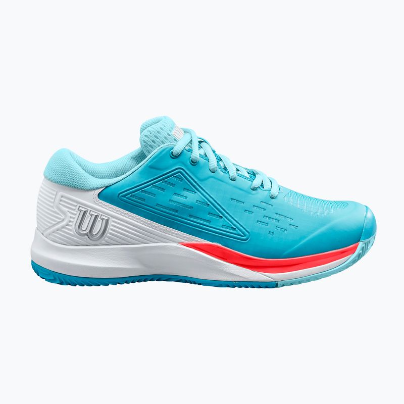 Buty do tenisa damskie Wilson Rush Pro Ace Clay W scuba blue/white/fiery coral tn 10