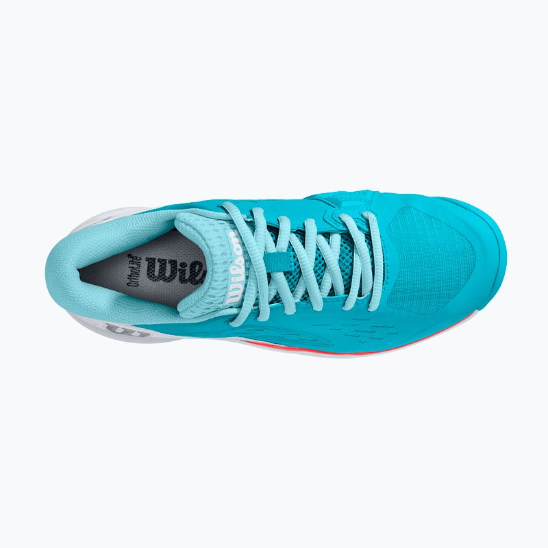Buty do tenisa damskie Wilson Rush Pro Ace Clay W scuba blue/white/fiery coral tn 14