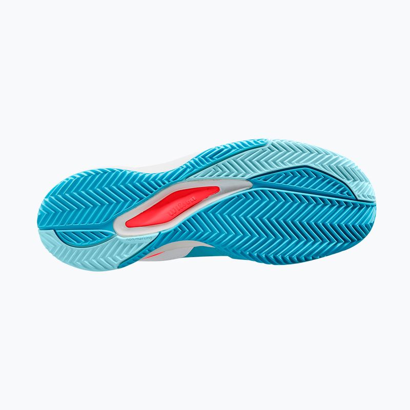 Buty do tenisa damskie Wilson Rush Pro Ace Clay W scuba blue/white/fiery coral tn 15