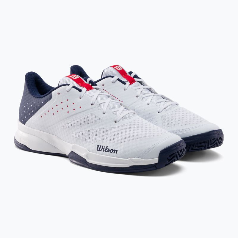 Buty do tenisa męskie Wilson Kaos Stroke 2.0 white/peacoat/wilson red 5