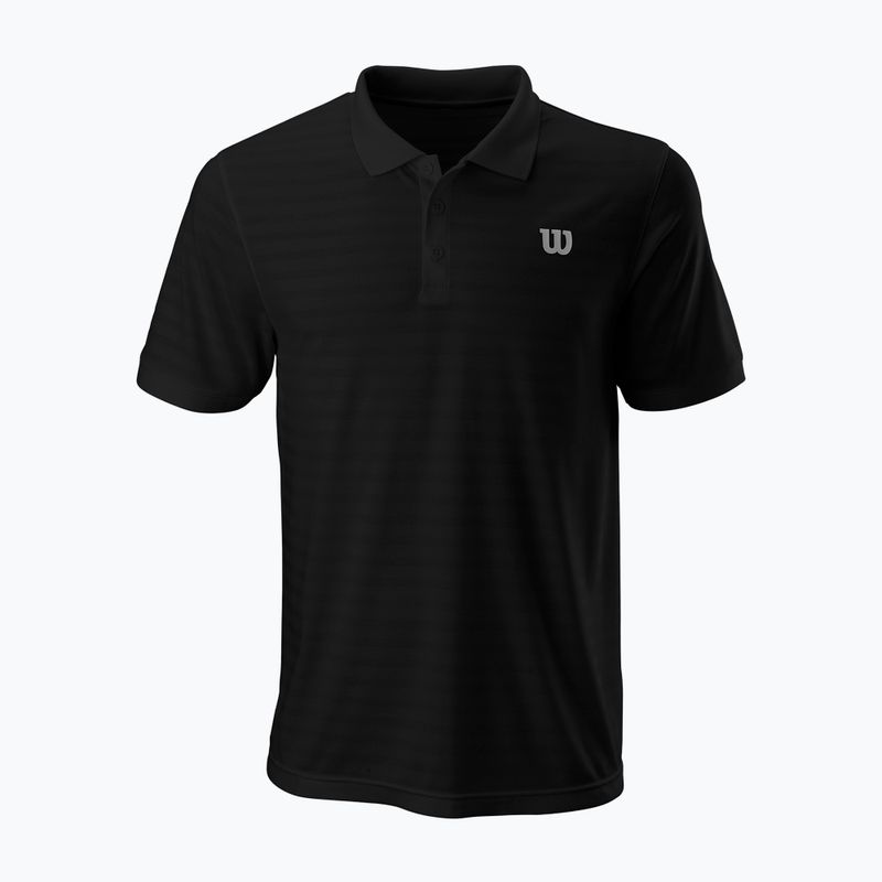 Koszulka tenisowa męska Wilson Stripe Polo black