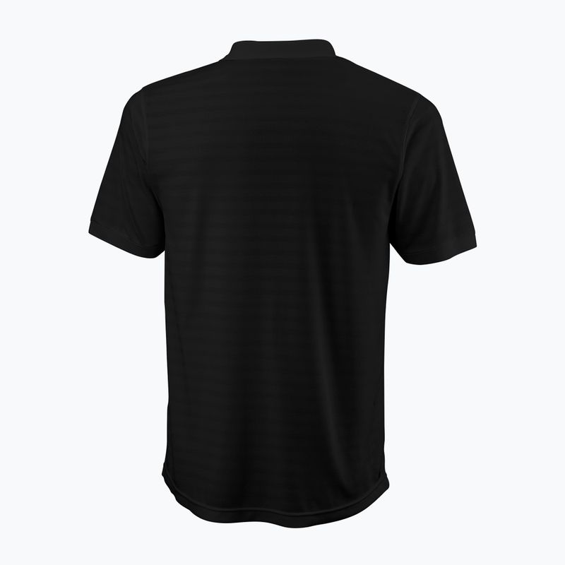 Koszulka tenisowa męska Wilson Stripe Polo black 2