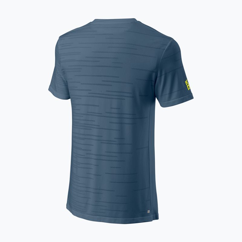 Koszulka tenisowa męska Wilson KAOS Rapide SMLS Crew II china blue 2