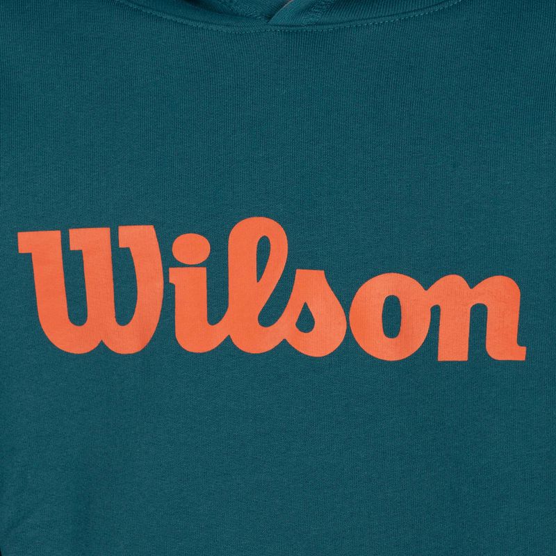 Bluza tenisowa dziecięca Wilson Script Cotton Po Hoody Jr blue coral/fiesta 3