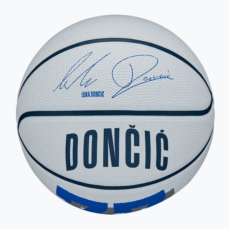 Piłka do koszykówki dziecięca Wilson NBA Player Icon Mini Luka white rozmiar 3