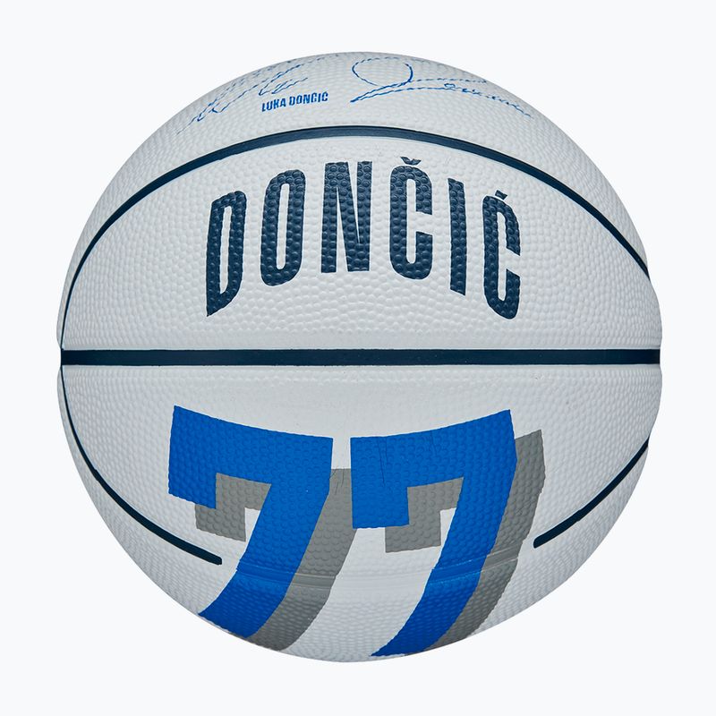 Piłka do koszykówki dziecięca Wilson NBA Player Icon Mini Luka white rozmiar 3 2