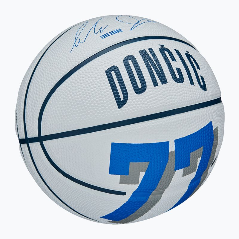 Piłka do koszykówki dziecięca Wilson NBA Player Icon Mini Luka white rozmiar 3 3