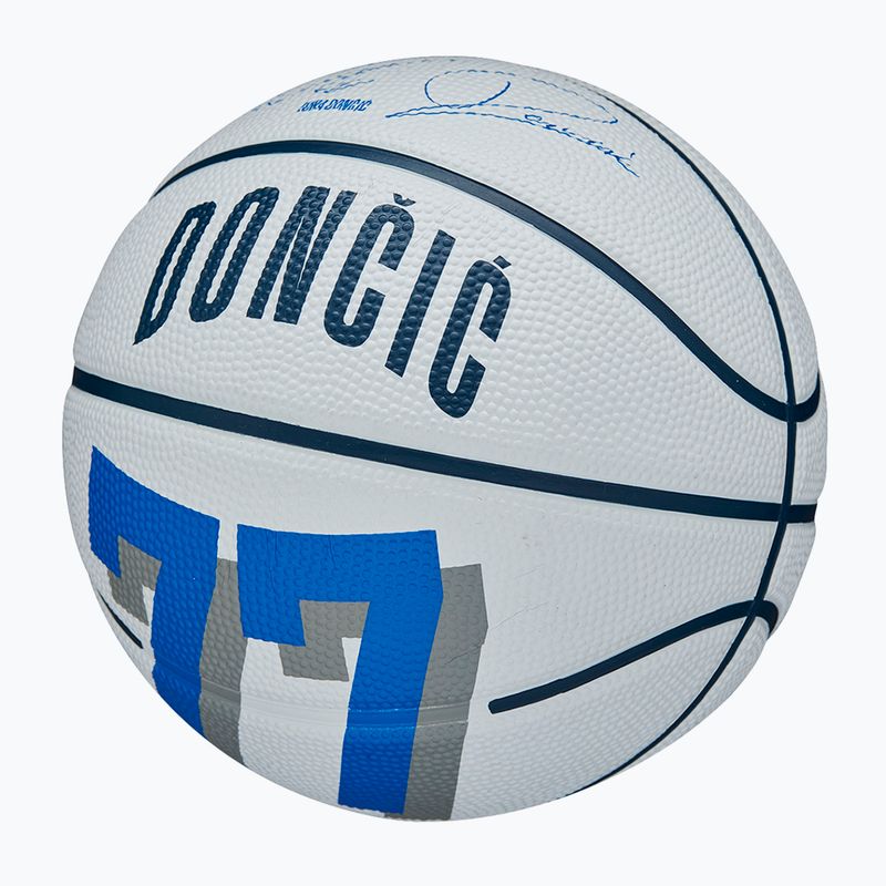Piłka do koszykówki dziecięca Wilson NBA Player Icon Mini Luka white rozmiar 3 4