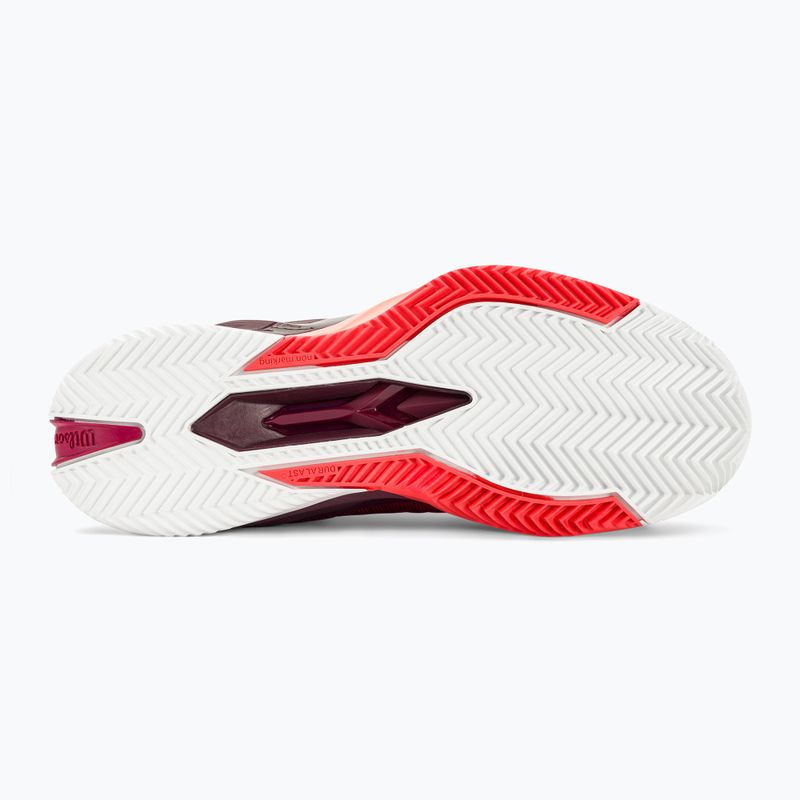 Buty do tenisa damskie Wilson Rush Pro 4.0 Clay W beet red/white/tropical peach 5