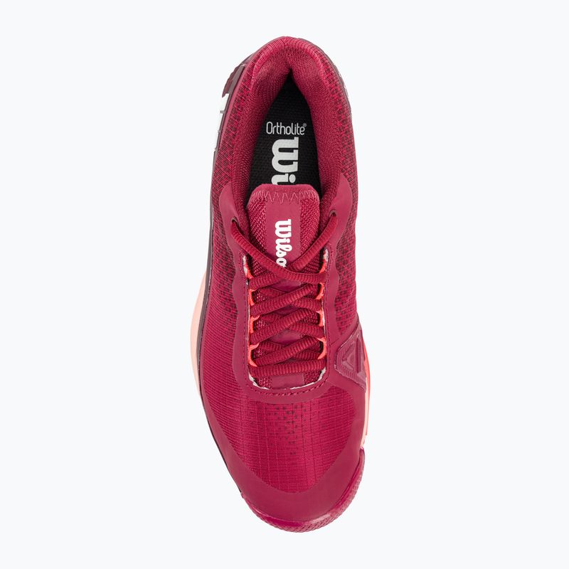 Buty do tenisa damskie Wilson Rush Pro 4.0 Clay W beet red/white/tropical peach 6