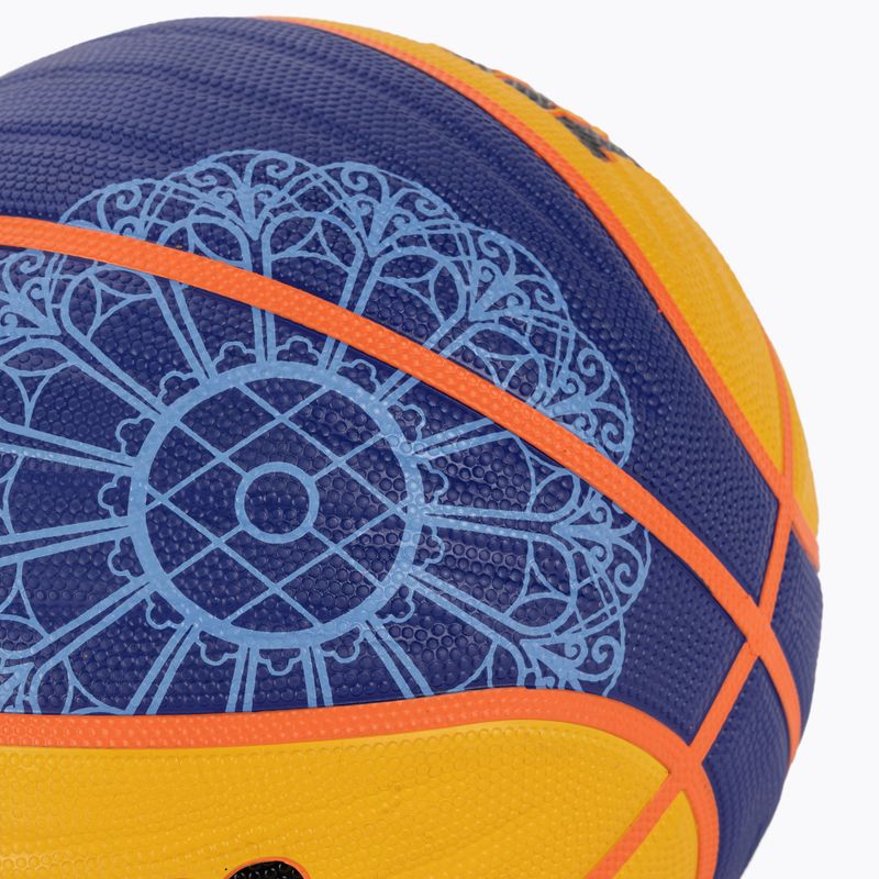 Piłka do koszykówki Wilson Fiba 3X3 Replica Paris 2024 blue/yellow rozmiar 6 3