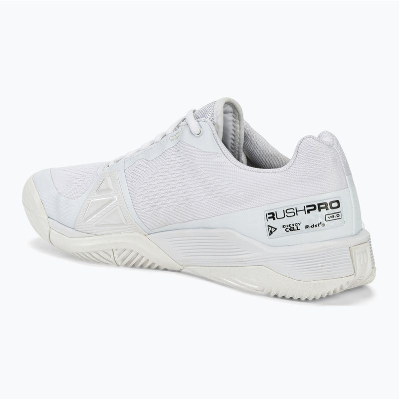 Buty do tenisa męskie Wilson Rush Pro 4.0 white/white/black 3