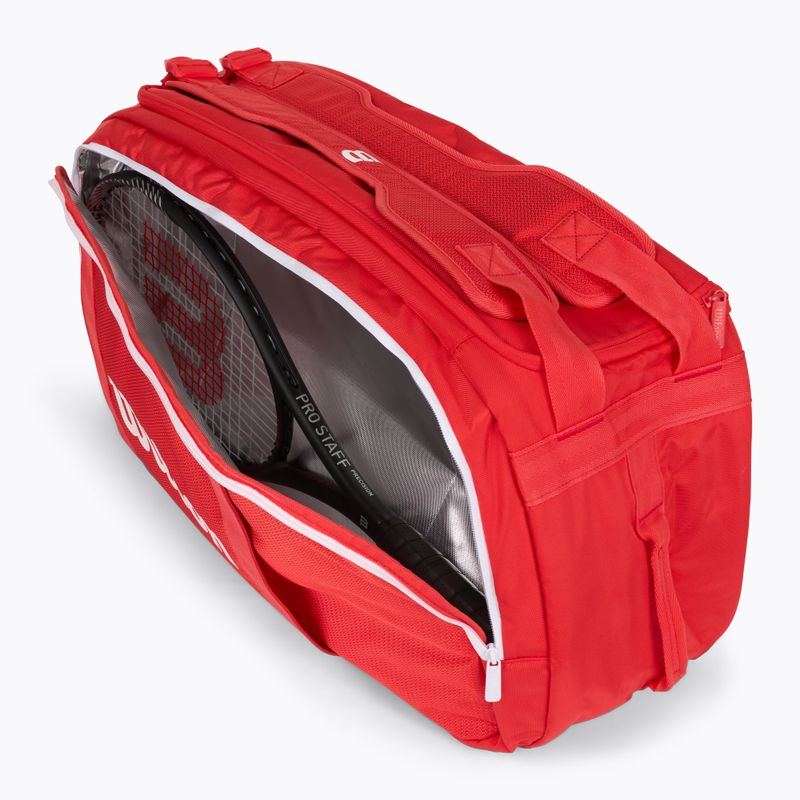 Torba tenisowa Wilson Super Tour Red Coaches Duffel red 9