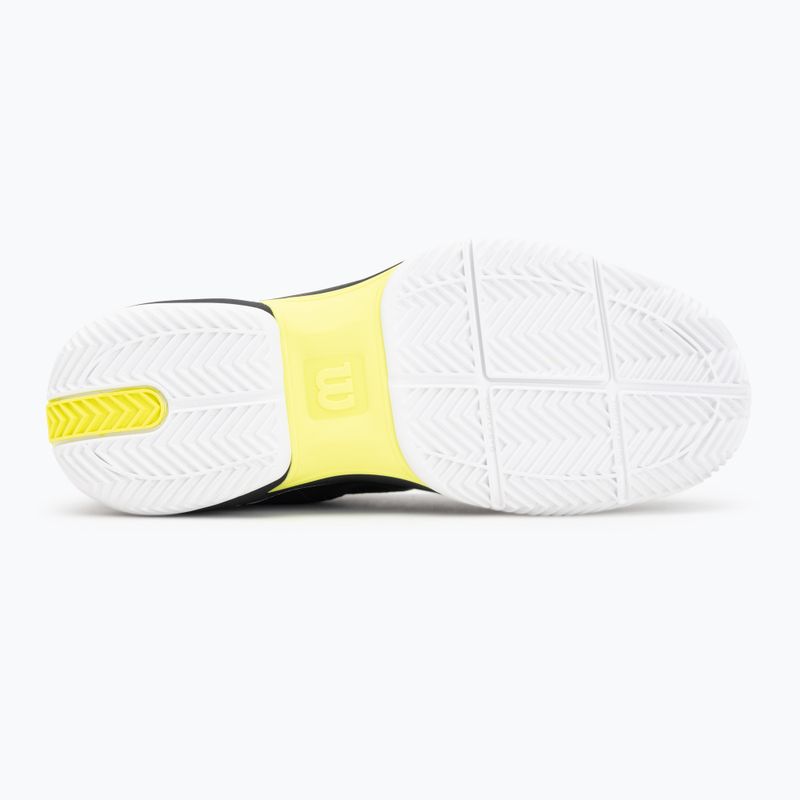 Buty do tenisa męskie Wilson Rush Lite 5 Clay black/white/safety yellow 4