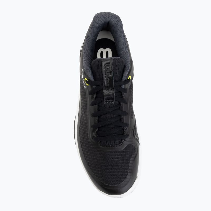 Buty do tenisa męskie Wilson Rush Lite 5 Clay black/white/safety yellow 5