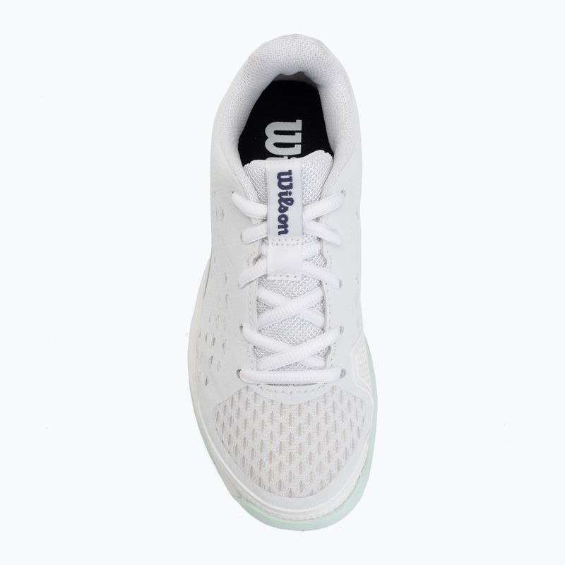 Buty do tenisa dzecięce Wilson Rush Pro Ace L Jr white/bay/skip blue 5