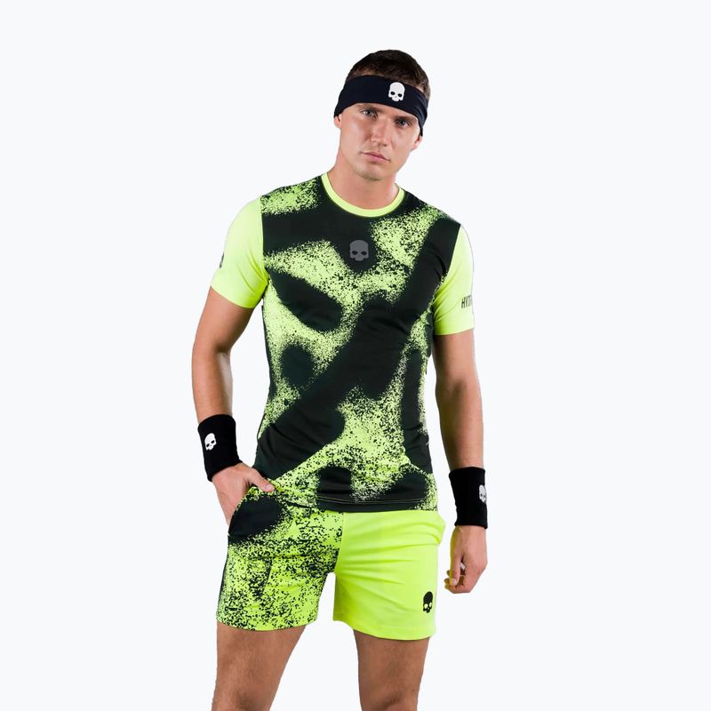 Koszulka tenisowa męska HYDROGEN Spray Tech fluorescent yellow