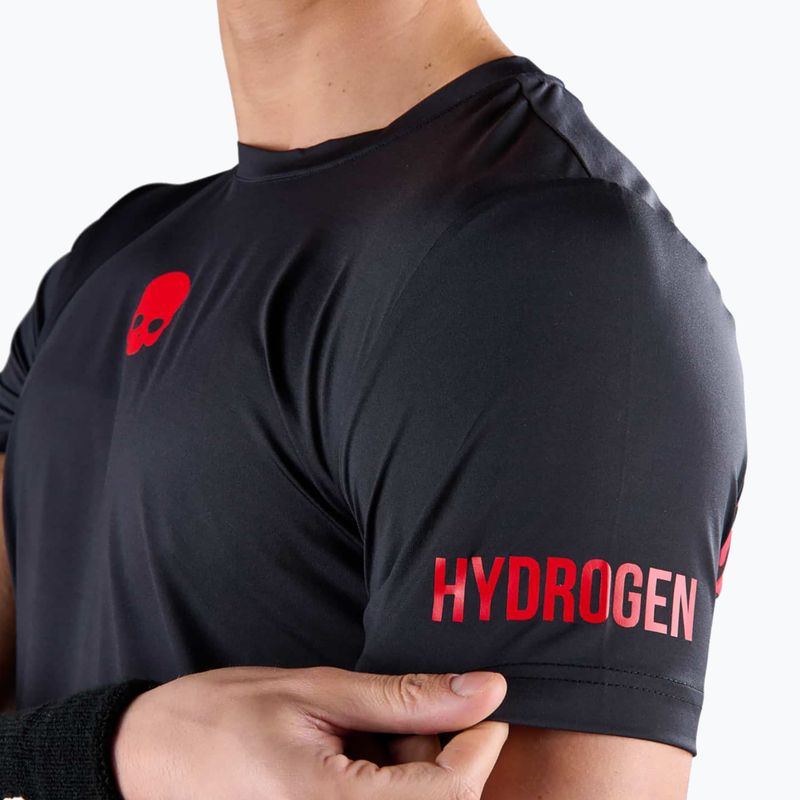 Koszulka tenisowa męska HYDROGEN Panther Tech Tee black/red 4