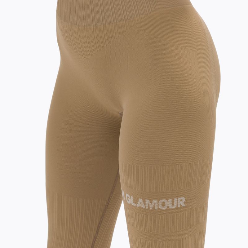 Legginsy treningowe damskie Gym Glamour Push Up nude 4