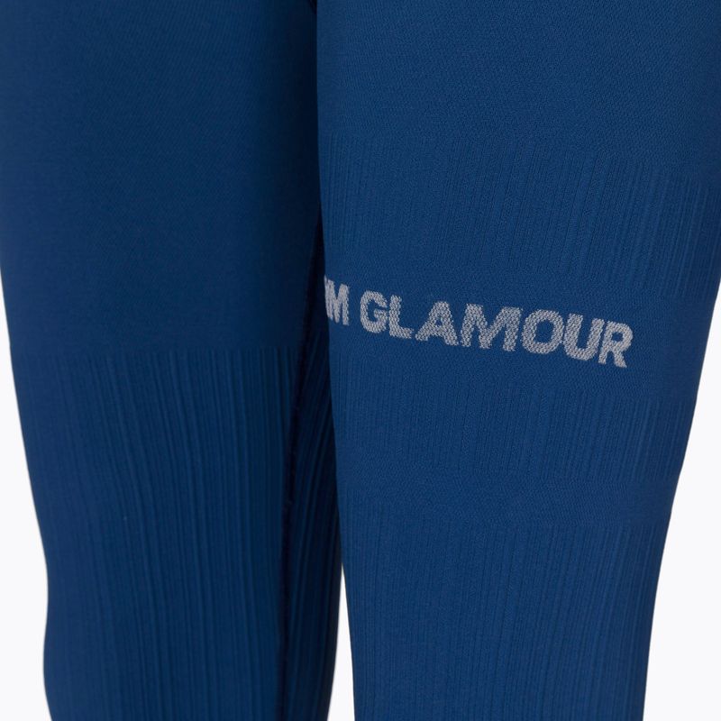 Legginsy treningowe damskie Gym Glamour Push Up classic blue 7