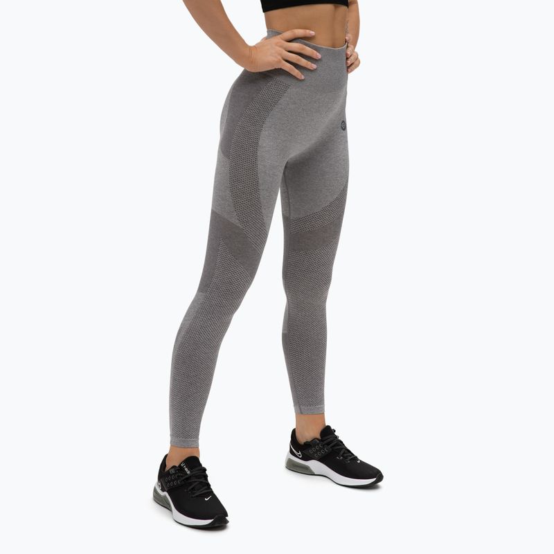 Legginsy treningowe damskie Gym Glamour Fusion light grey