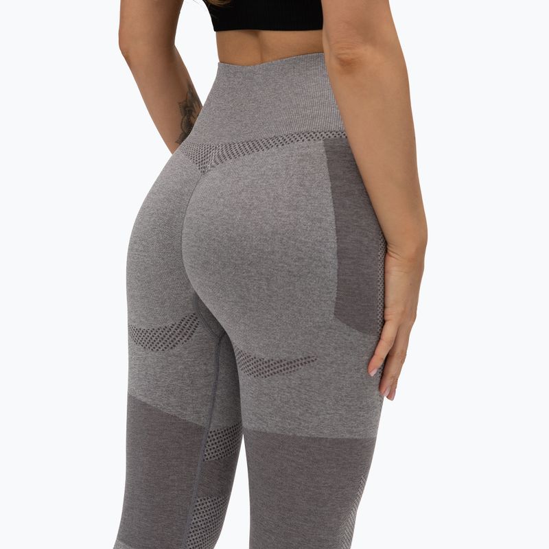Legginsy treningowe damskie Gym Glamour Fusion light grey 5