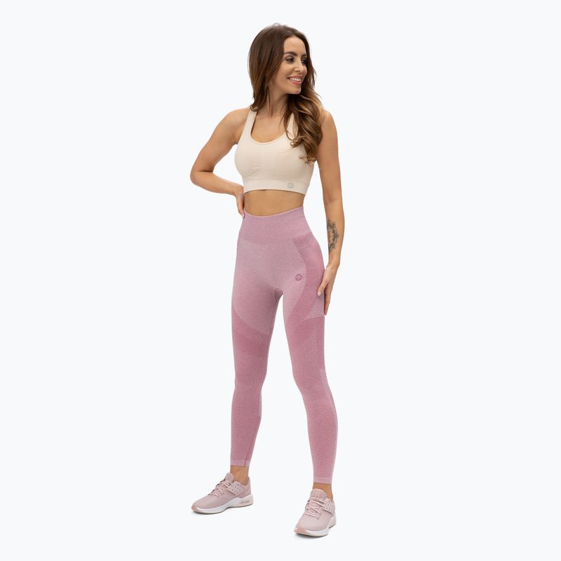 Legginsy treningowe damskie Gym Glamour Fusion pink 2