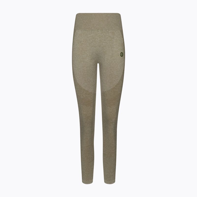 Legginsy treningowe damskie Gym Glamour Fusion khaki 6