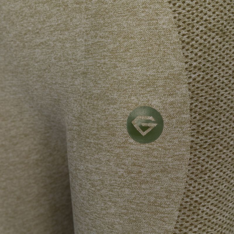 Legginsy treningowe damskie Gym Glamour Fusion khaki 8