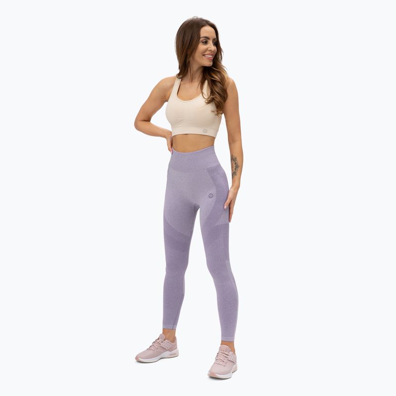 Legginsy treningowe damskie Gym Glamour Fusion lavender 2