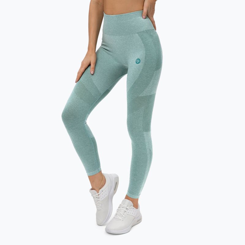 Legginsy treningowe damskie Gym Glamour Fusion green