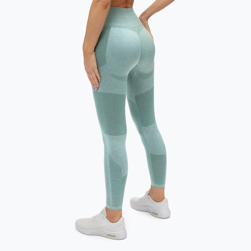 Legginsy treningowe damskie Gym Glamour Fusion green 3