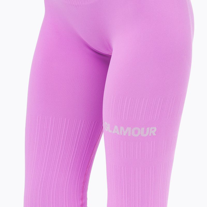 Legginsy treningowe damskie Gym Glamour Push Up pink 4