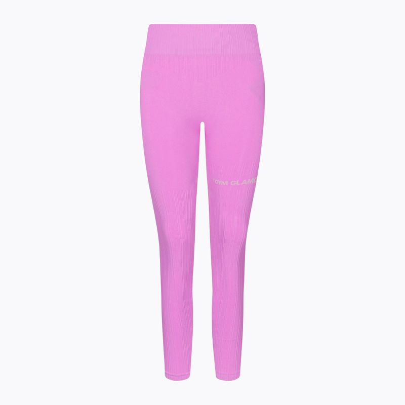 Legginsy treningowe damskie Gym Glamour Push Up pink 6