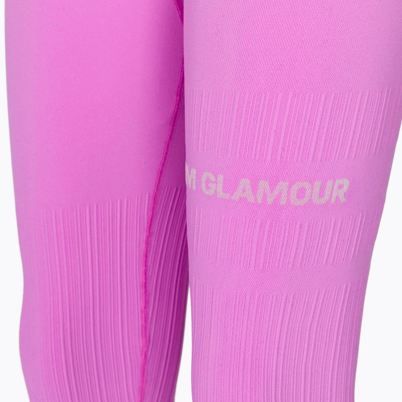 Legginsy treningowe damskie Gym Glamour Push Up pink 8