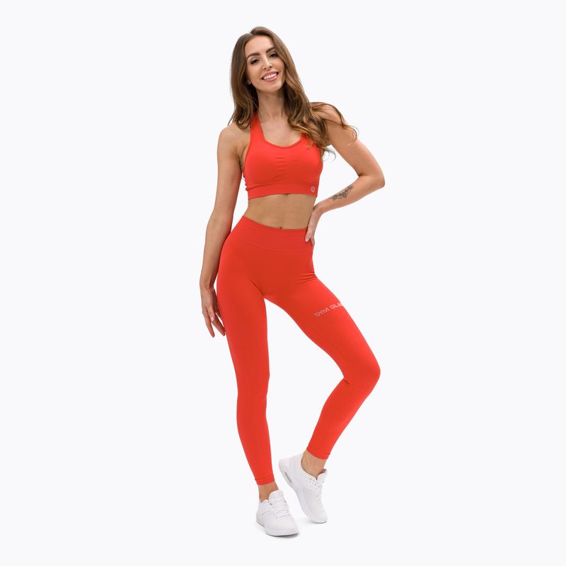 Biustonosz treningowy Gym Glamour Push Up coral 2